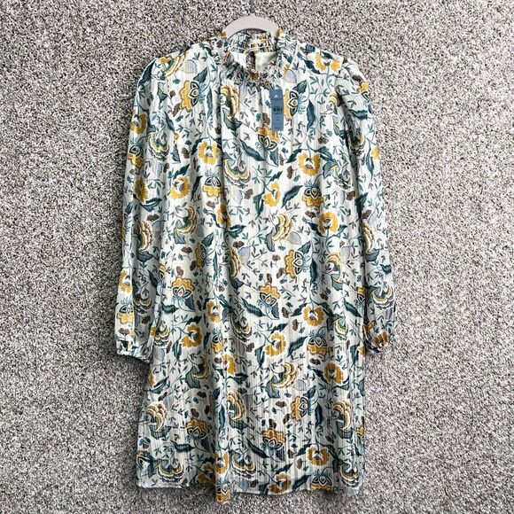 Ann Taylor Dress Women’s MP Floral Print Long Sleeve Mock Neck A-Line Shift NWT - Picture 1 of 9